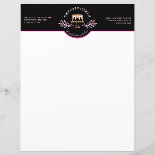 おもしろいベーキングと料理器具ブラック、金ゴールドとピンク (正面)