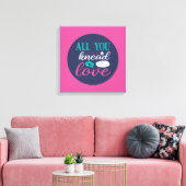 おもしろいベーキングクネアドラブタイポグラフィトレンディーカラー キャンバスプリント (インサイチュ (リビング))