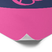 おもしろいベーキングクネアドラブタイポグラフィトレンディーカラー ポスター (角)