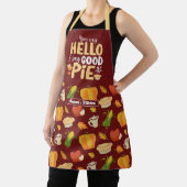 おもしろいベーキングパイふん感謝祭フードパターン エプロン (インサイチュ)