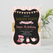 おもしろいベーキングパーティの招待状 招待状 (スタンド正面)