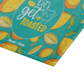 おもしろいベーキングプリンヴィンテージレトロレモンパターン カッティングボード (角)