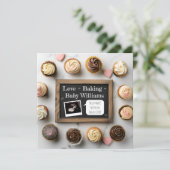 おもしろいベーキングベビー 招待状 (スタンド正面)