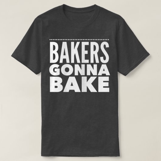 おもしろいベーキングベーカーズ焼く Tシャツ (デザイン正面)