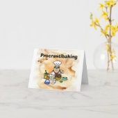 おもしろいベーキング先送りグリーティングカード カード (黄色い花)