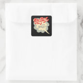 おもしろいベーキング愛好家ワードアート スクエアシール (バッグ)