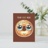 おもしろいベーグル愛好家の追加文字 ポストカード (スタンド正面)