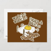 おもしろいベーコンと卵 ポストカード (正面/裏面)