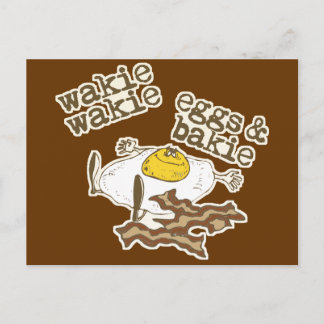 おもしろいベーコンと卵 ポストカード