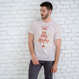 おもしろいベーコン&エッグスクリスマスモーニングチーム トライブレンドＴシャツ