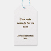 おもしろいペアPretzel Loaves独自のメッセージパンのテーマ ギフトタグ (裏面)