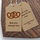 おもしろいペアPretzel Loaves独自のメッセージパンのテーマ ギフトタグ