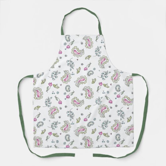 おもしろいペイズリーエプロン エプロン (正面)