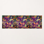 おもしろいペイズリーカラフルフローラボヘミア ヨガマット (正面(横))
