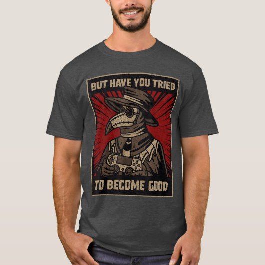 おもしろいペスト医師ゲーマーのレトロゲームの面白い贈り物 Tシャツ (正面)