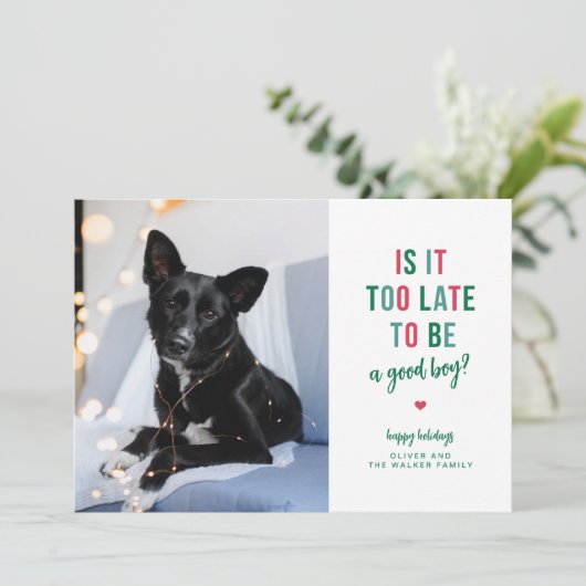 おもしろいペットのホリデー写真カード シーズンカード (スタンド正面)