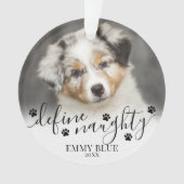 おもしろいペットの写真　犬　クリスマス オーナメント (正面)