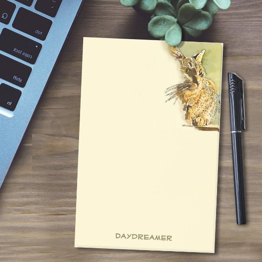 おもしろいペットシッター子猫パーソナライズされたウォーターカラー ポストイット