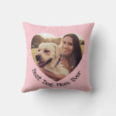 おもしろいペットパーソナライズされた・最高のドッグ・ママ・エバ・ピンク クッション (裏面)