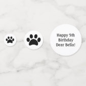 おもしろいペットフォトバースデーパーティーブラックポープリント コンフェッティ (裏面)