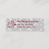 おもしろいペット座り名刺 スキニー名刺 (正面)