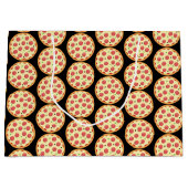 おもしろいペパローニピザパーティー抱き枕タイル ラージペーパーバッグ (正面)