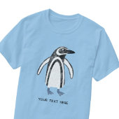 おもしろいペンギンカスタム文字 Tシャツ