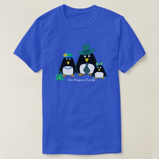 おもしろいペンギン科3クリスマス Tシャツ (デザイン正面)
