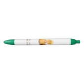 おもしろいペンハッピーダックスマイル-カスタム文字 青ボールペン (正面)