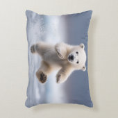 おもしろいホッキョクグマ アクセントクッション (正面(垂直))