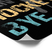 おもしろいホッケーごめんできないホッケーバイレトロヴィンテージ70 ポスター (角)