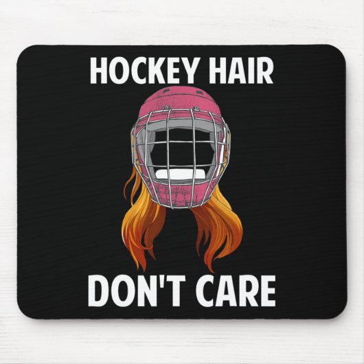 おもしろいホッケーのヘア気にがWintersportsのメッズホックではない マウスパッド (正面)