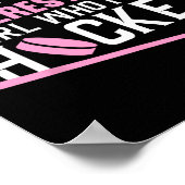 おもしろいホッケーアート女子フィールドホッケープレーヤー ポスター (角)