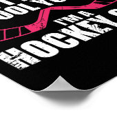 おもしろいホッケーアート女子ホッケープレーヤースポーツ ポスター (角)