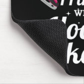 おもしろいホッケーデザイン女子アイスホッケープレイ マウスパッド (コーナー)