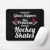 おもしろいホッケーデザイン女子アイスホッケープレイ マウスパッド (マウス)