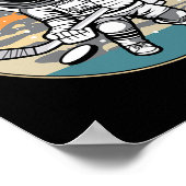 おもしろいホッケープレイヤーコスモナウトボーイズキッズギフトアストローナ ポスター (角)