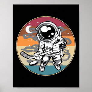 おもしろいホッケープレイヤーコスモナウトボーイズキッズギフトアストローナ ポスター