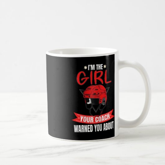 おもしろいホッケーラバーグラフィック女子ホッケ コーヒーマグカップ (右)