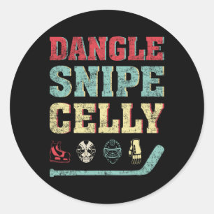 おもしろいホッケーラバーティーDangleスナイプチェリーホッケー ラウンドシール