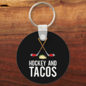 おもしろいホッケーラバーホッケー及びタコス・アイスホッケー キーホルダー (正面)
