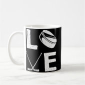 おもしろいホッケー子供へデザインメンズアイスホッケーPl コーヒーマグカップ (左)