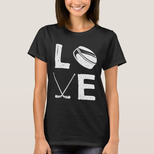 おもしろいホッケー子供へデザインメンズアイスホッケーPl Tシャツ (正面)