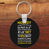 おもしろいホッケー引用文ホッケーは簡単ギフト男性へ女性 キーホルダー (正面)