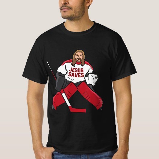 おもしろいホッケー救スホッケーGoalie Tシャツ (正面)