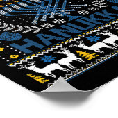 おもしろいホッケー(ユダヤ教)メノラーハヌッカユダヤフェスティバルホリダ ポスター (角)