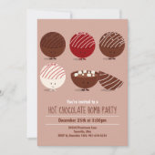 おもしろいホットチョコレート爆弾パーティー 招待状 (正面)