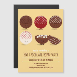 おもしろいホットチョコレート爆弾 マグネット招待状