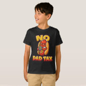 おもしろいホットドッグの子供たちへのパパ税 Tシャツ (正面フル)