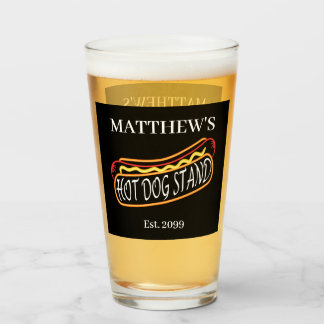 おもしろいホットドッグスタンド飲み物用品ソーダビールパイント タンブラーグラス